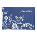 Search for blooming pillowcases Blue