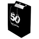 Search for 50 year old gift bags Black and white