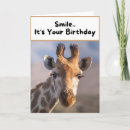 Search for giraffe birthday cards Animal