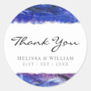 Search for blue thank you wedding stickers Hand painted