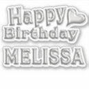 Search for melissa stickers Birthday