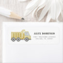 Search for construction vehicles return address labels Dump truck