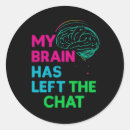 Search for brains round stickers Funny