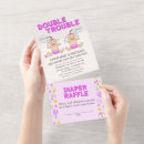 Search for double trouble invitations Twin girls