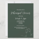 Search for green and white rehearsal dinner invitations Simple