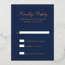 Search for navy and rose gold rsvp cards Simple