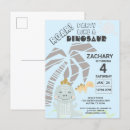 Search for funny dinosaur birthday invitations Blue