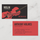Search for music lessons business cards Violin