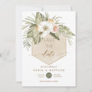Search for palm leaves save the dates Tropical greenery