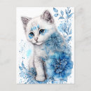 Search for blue with white postcards Cat
