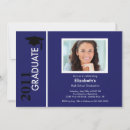 Search for blue and black graduation invitations White