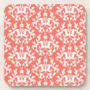 Search for damask coasters White