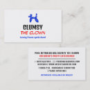 Search for entertainment business cards Clown
