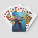 Search for sea turtle playing cards Watercolor