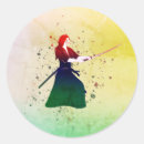 Search for female warriors stickers Samurai
