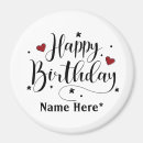 Search for happy birthday magnets Black and white
