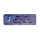 Search for hummingbird return address labels Blue
