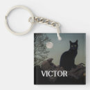 Search for dark night key rings Black cat
