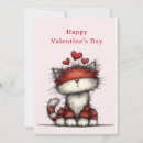 Search for cute cat valentines day cards Red hearts