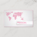 Search for world map business cards Pink