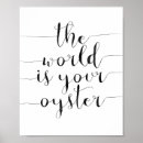 Search for the world is your oyster art Motivational