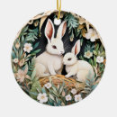 Search for cute bunny rabbit christmas tree decorations Nature
