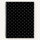 Search for polka dot notebooks Black and white