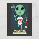 Search for cute alien postcards Funny
