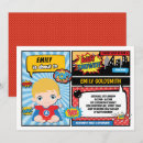 Search for blonde boy invitations Super hero