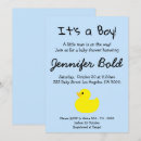 Search for duck baby boy shower invitations Blue