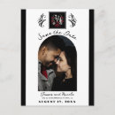 Search for red black and white save the dates Gothic