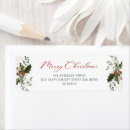 Search for winter berry return address labels Elegant modern
