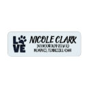 Search for dog paw print return address labels Script