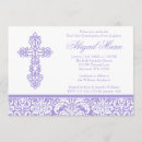 Search for purple cross first communion invitations Chic