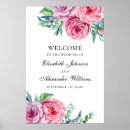 Search for pink flowers welcome wedding signs Boho