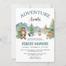 Search for our greatest adventure baby shower invitations Forest