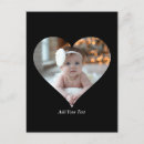 Search for customization heart postcards Black and white