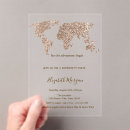 Search for rose gold map invitations Glitter