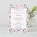 Search for silver star birthday invitations Pink