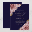 Search for navy blue and dusty rose wedding invitations Chic
