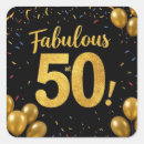 Search for golden glitter stickers 50th birthday