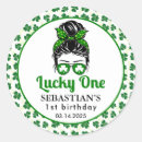 Search for lucky girl stickers First birthday