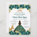 Search for emerald green quince invitations Miss quince mexican