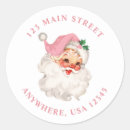 Search for santa return address labels Retro