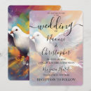 Search for white dove wedding invitations Colourful