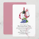 Search for wine anniversary invitations Red