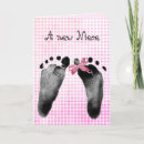 Search for pink footprints cards Newborn