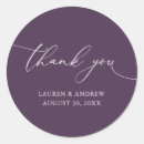 Search for purple round wedding stickers Minimalist