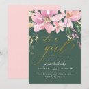 Search for green baby girl shower invitations Blush pink