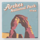 Search for delicate coasters Arches souvenir